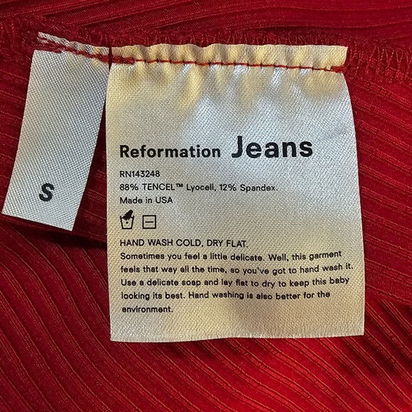 Reformation Womens Red Cardinal Dress Small - Picture 5 of 5